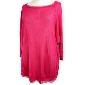 a.moon Lightweight Raglan Dolman Sleeve Knit Top M